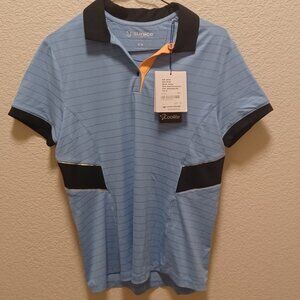Women's Sunice Claire Dreamskin Coollite Stretch Short Sleeve Stripe Polo Shirt